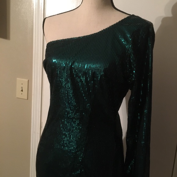 🎈FLASH SALE 🎈One Shoulder Front Slit Gown - Picture 6 of 8